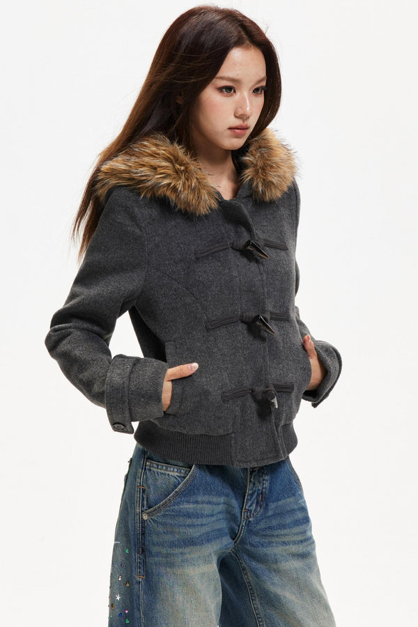 Retro Woolen Jacket & Pants Set