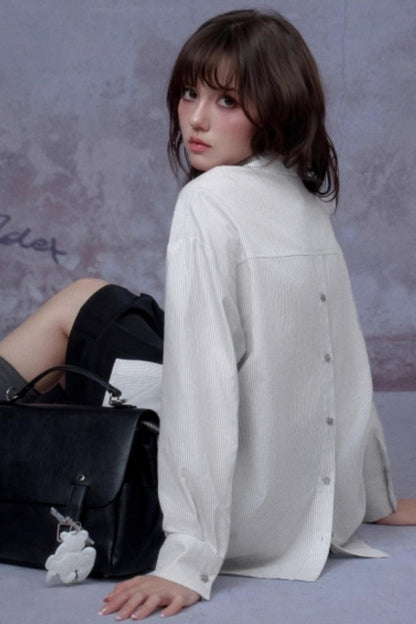 Striped Comic Print Shirt