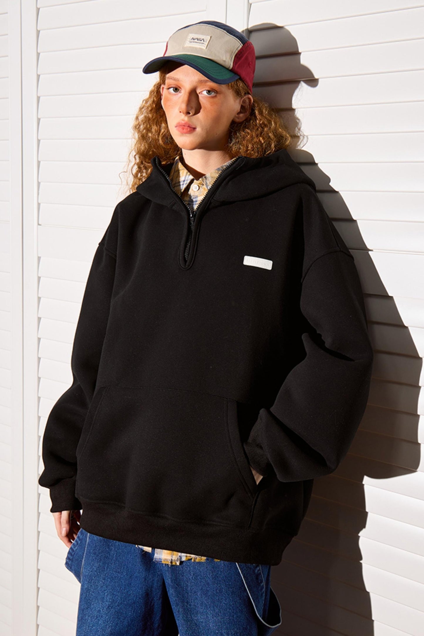 Loose Fit Half-Zip Top