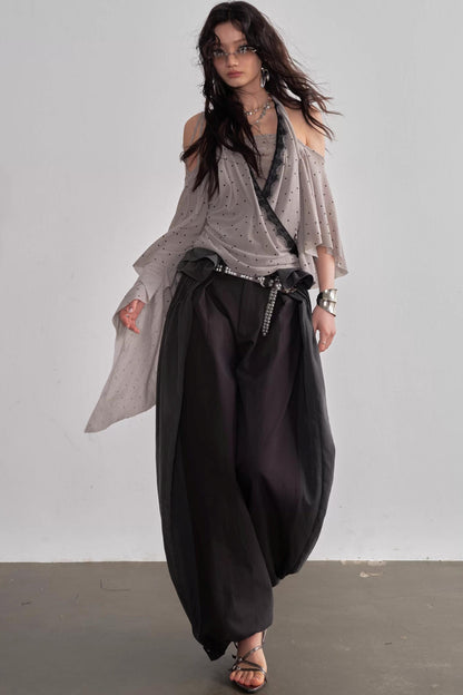 Asymmetrical Polka Dot Top