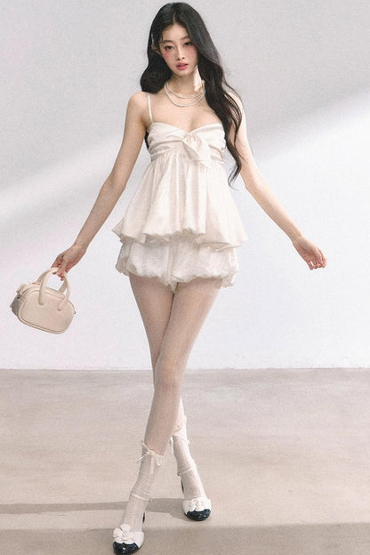 Floral Strap Two-Piece Summer Skirt Set-Up