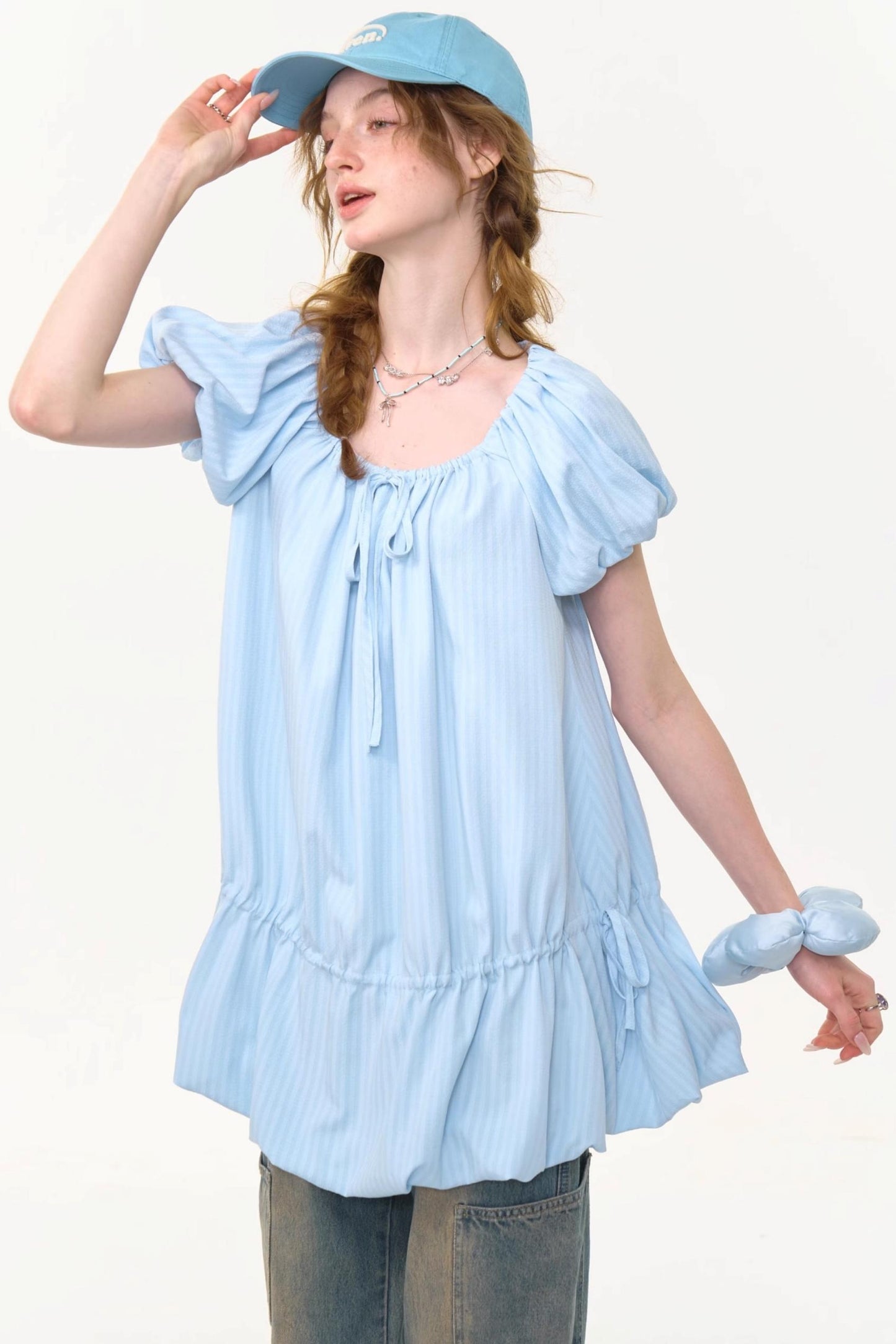 Summer Chic Bubble Sleeve Dress