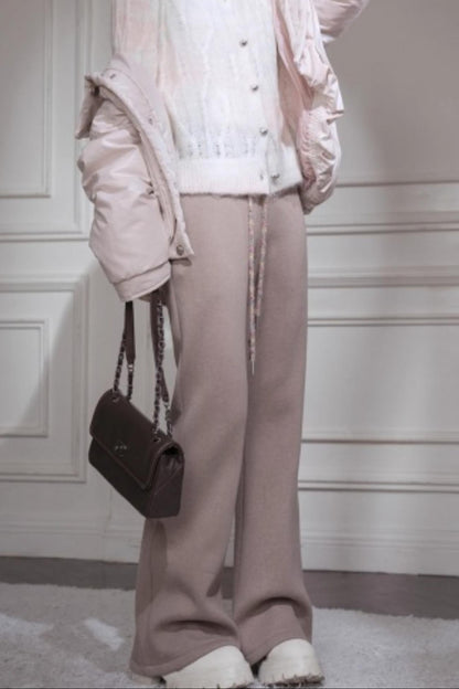 Wool Silk Flared Sweatpants