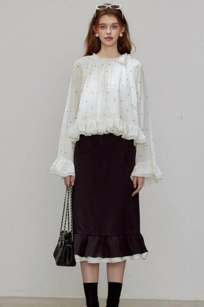 High-Waisted Black Mermaid Skirt