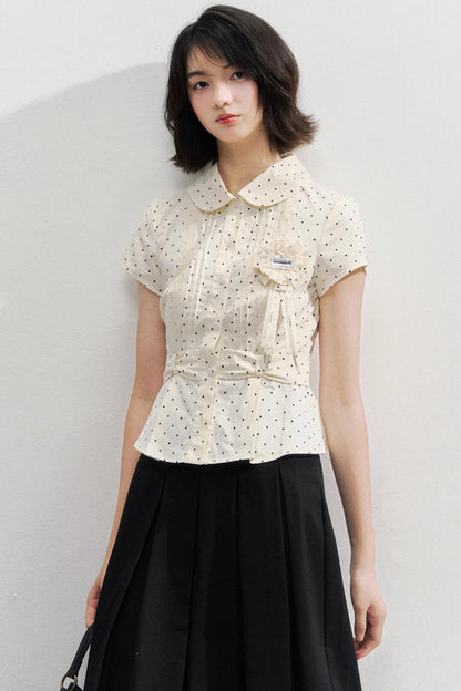 White Polka Dot Shirt