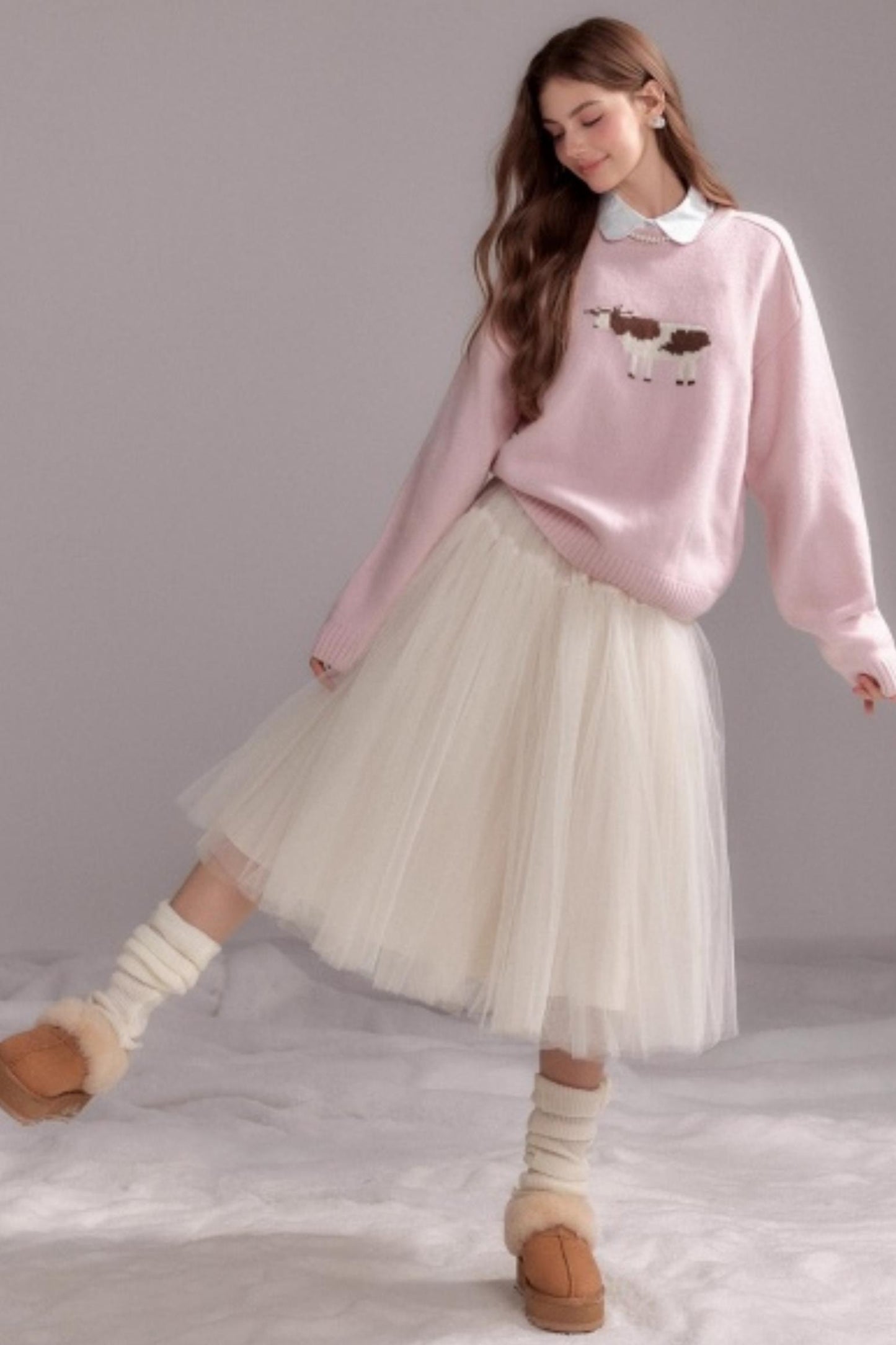 Strawberry Wool Crewneck Sweater