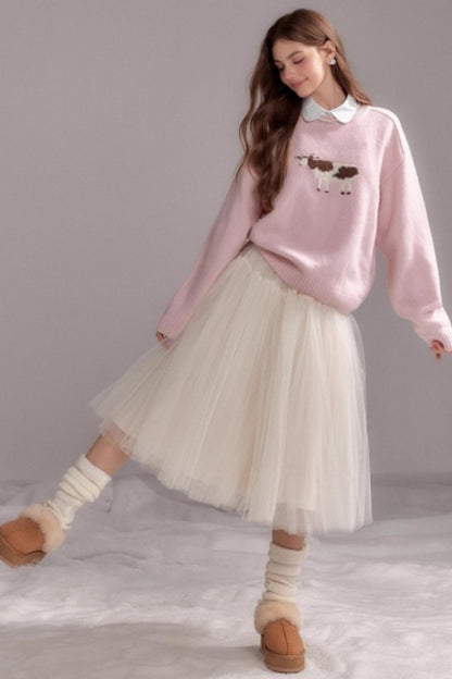 Strawberry Wool Crewneck Sweater