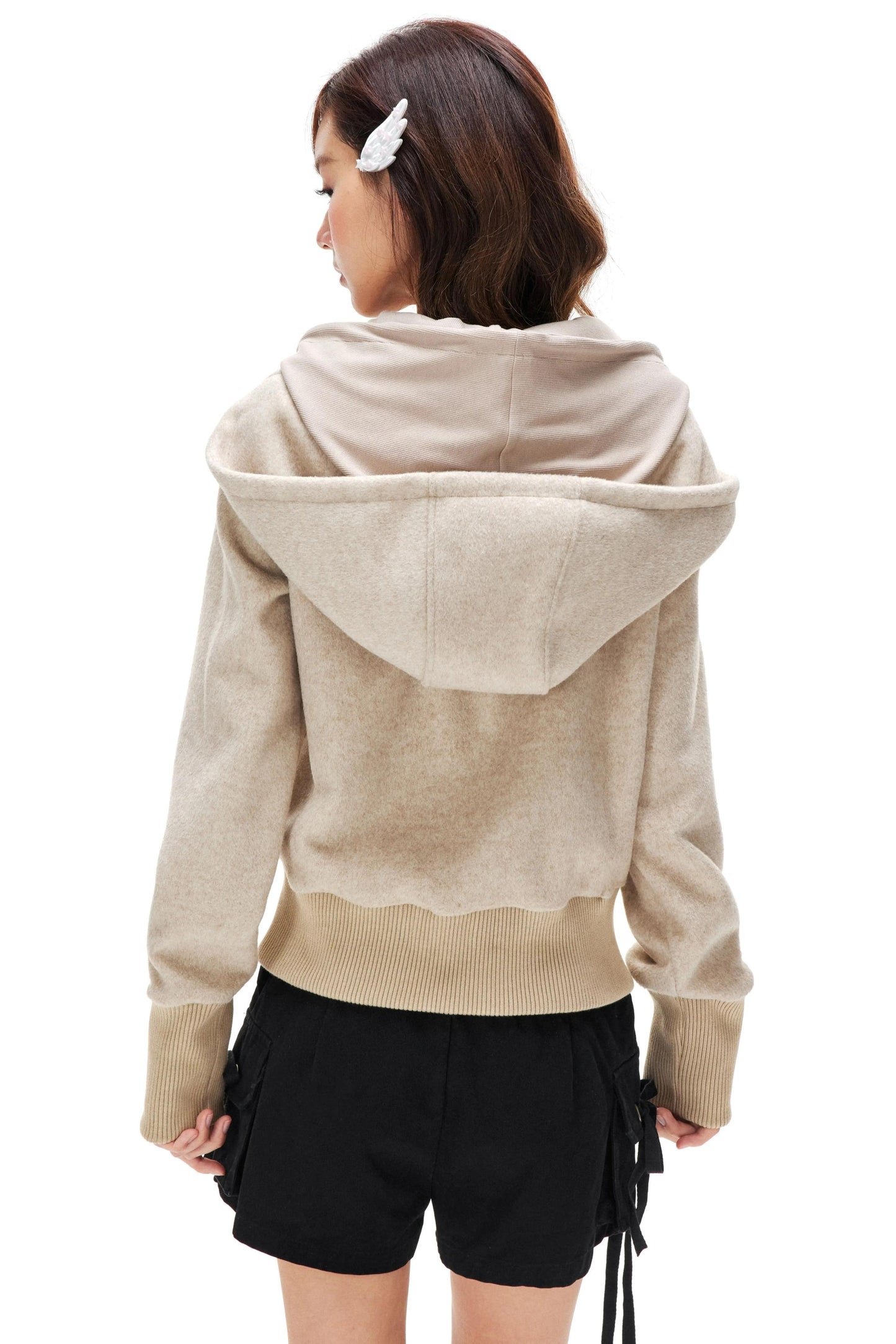 Woolen Slanted Collar Coat