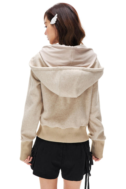 Woolen Slanted Collar Coat