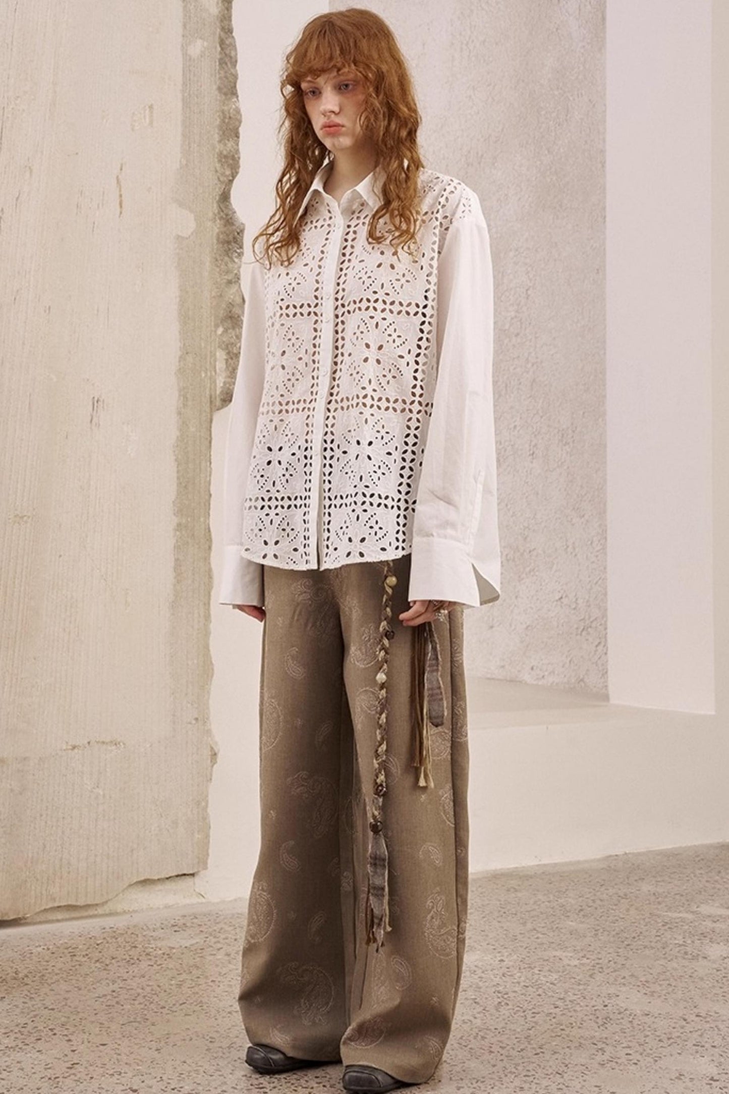 White Long-Sleeved Shirt