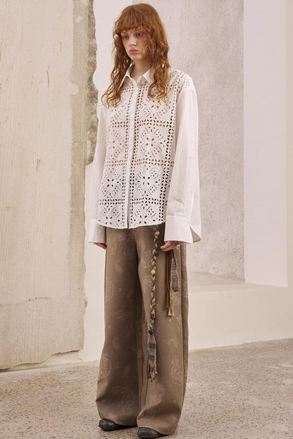 White Long-Sleeved Shirt