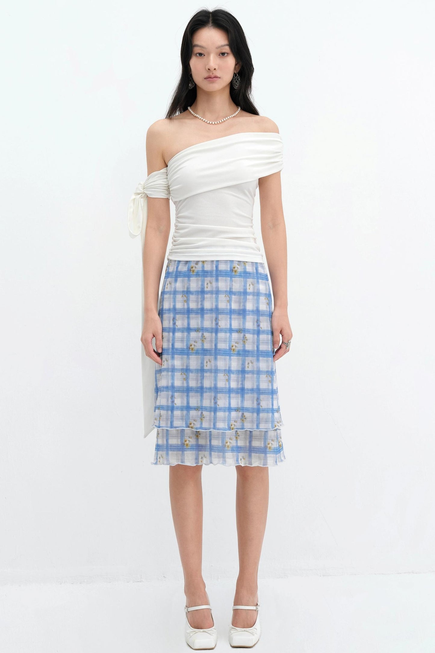 One-Shoulder Tencel Top