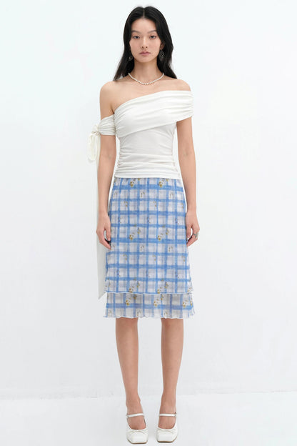 One-Shoulder Tencel Top