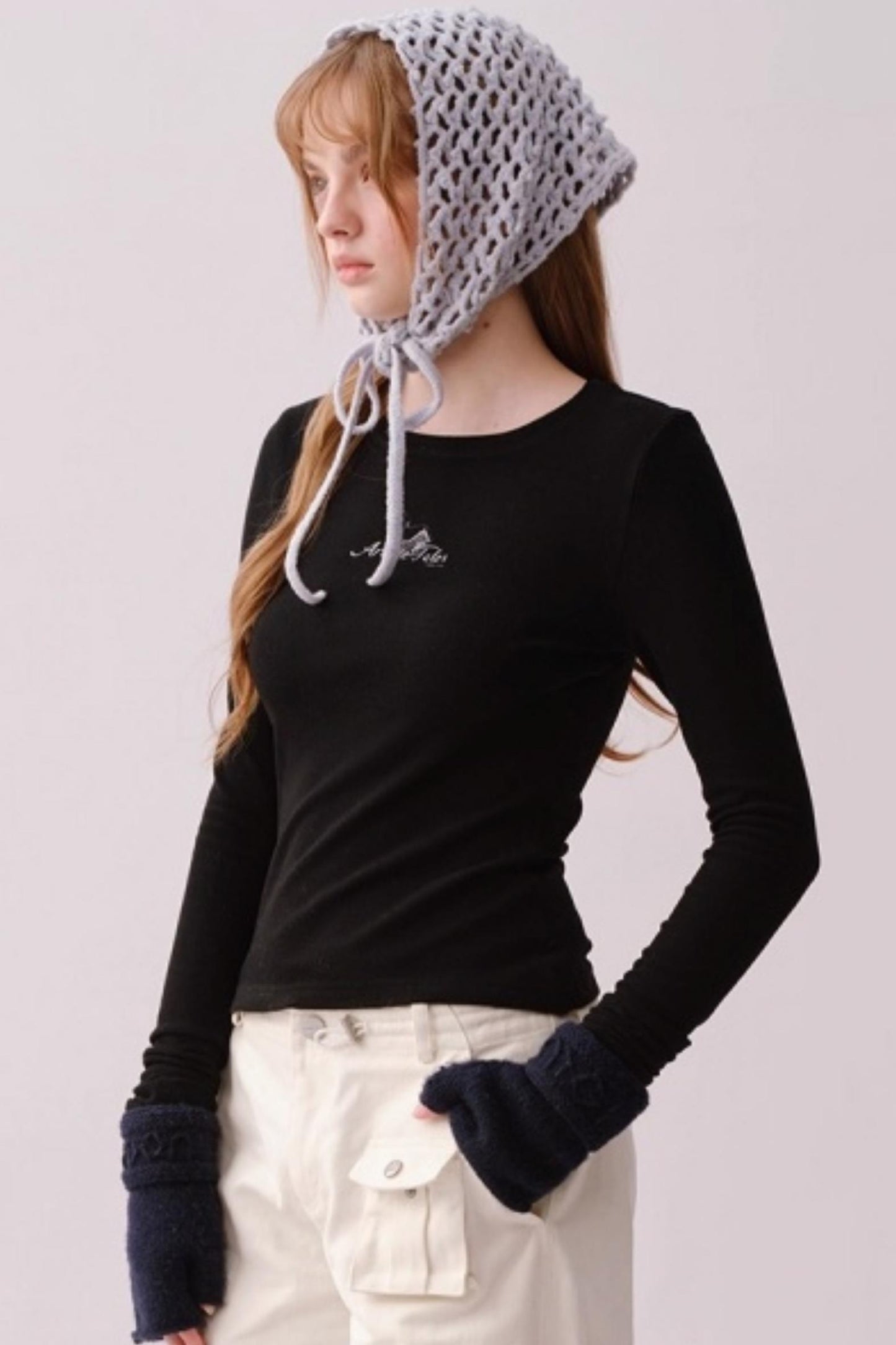 Hand-Crocheted Wool Blend Scarf