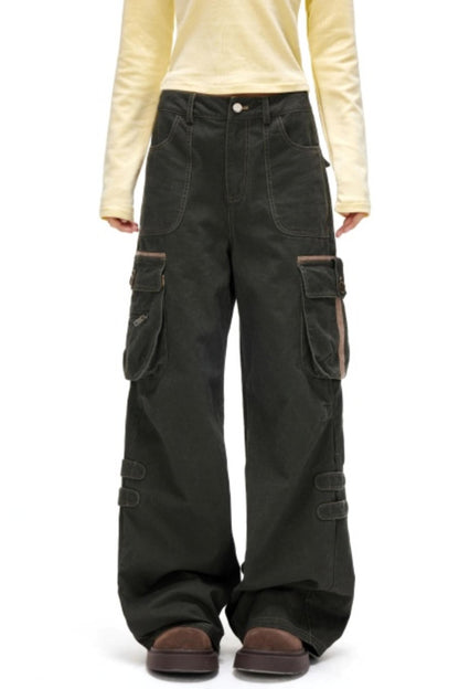Retro Deconstructed Workwear Pants