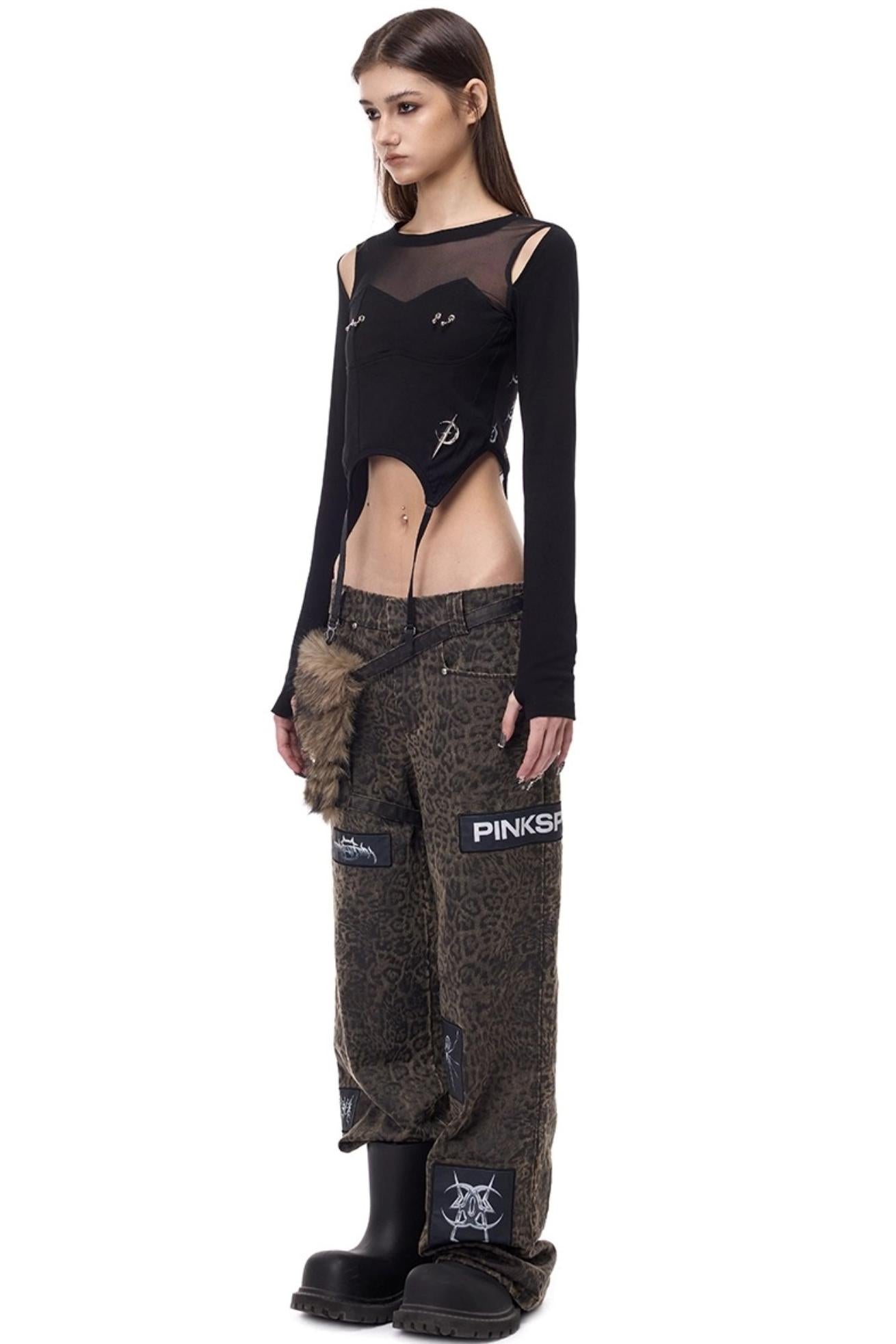 Electric Moon Mesh Top