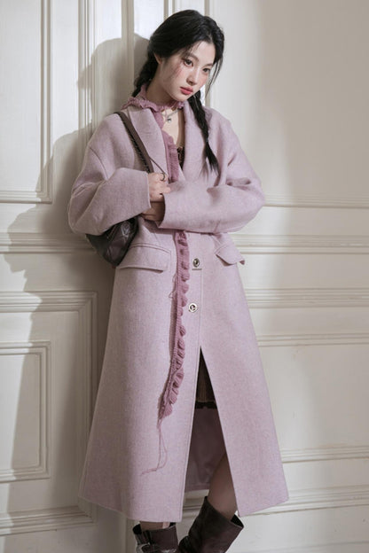 Herringbone Tweed Coat