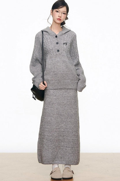 Gray Wool Blazer Set-Up