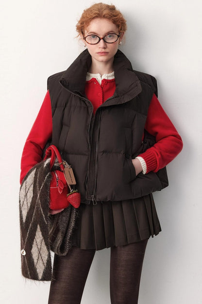 Coffee-Colored Down Vest