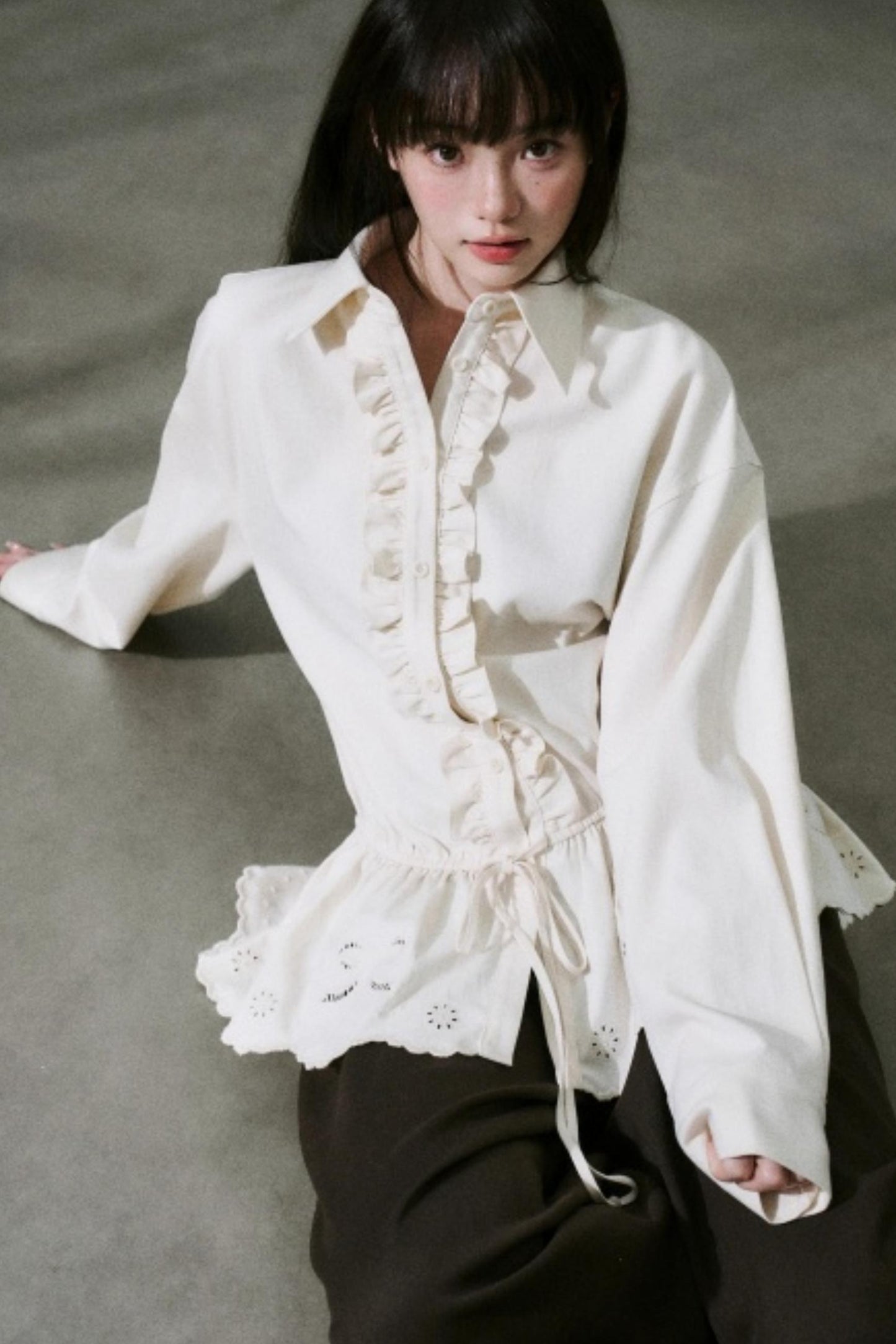 Laser Cut Tencel Shirt