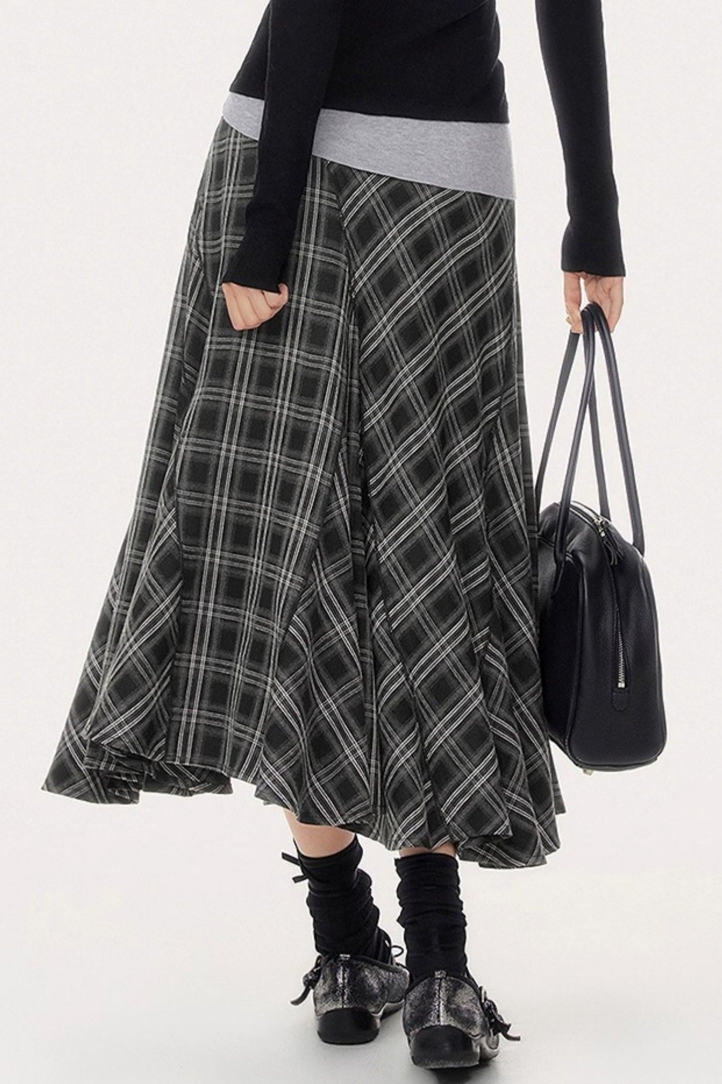 Slimming Fashion Plaid Skirt