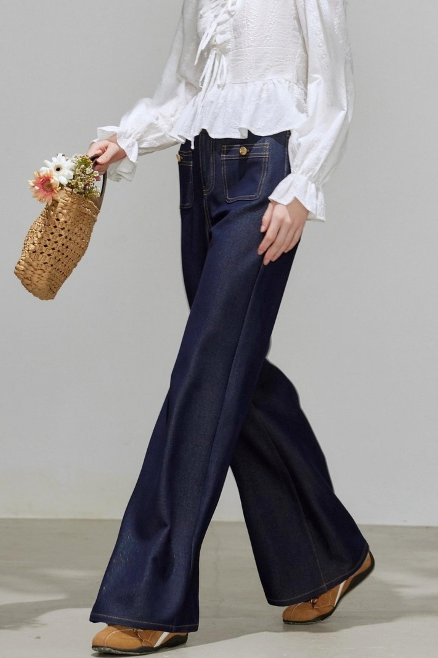 Autumn High Waist Denim Pants