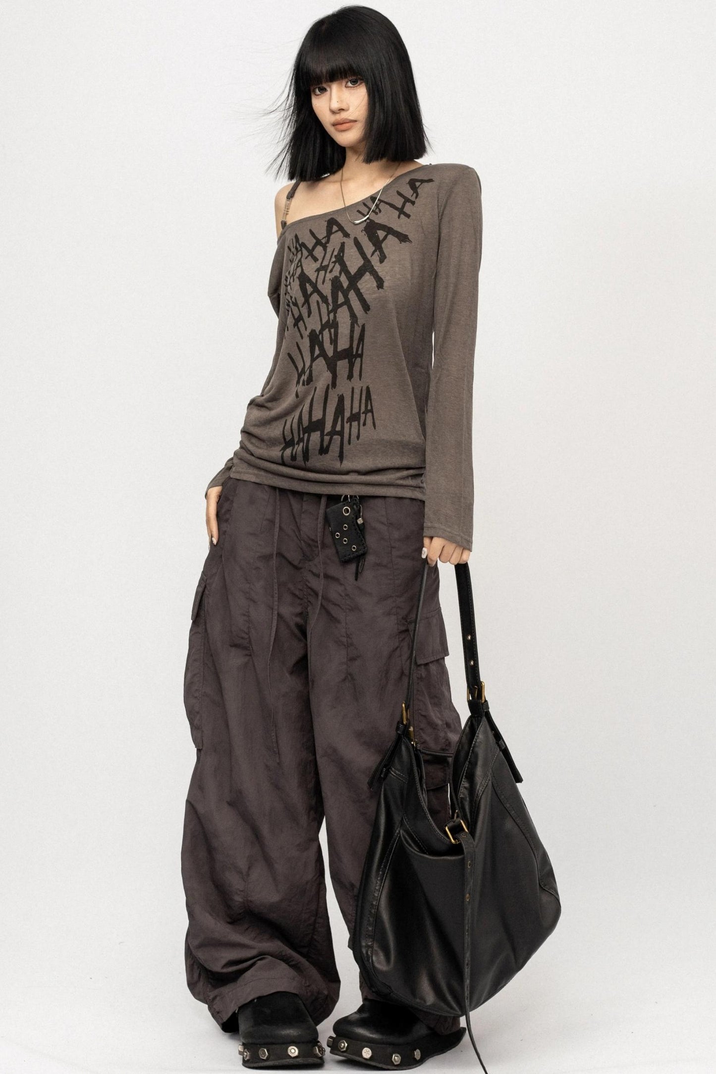 Vintage Off-the-Shoulder Smock Top