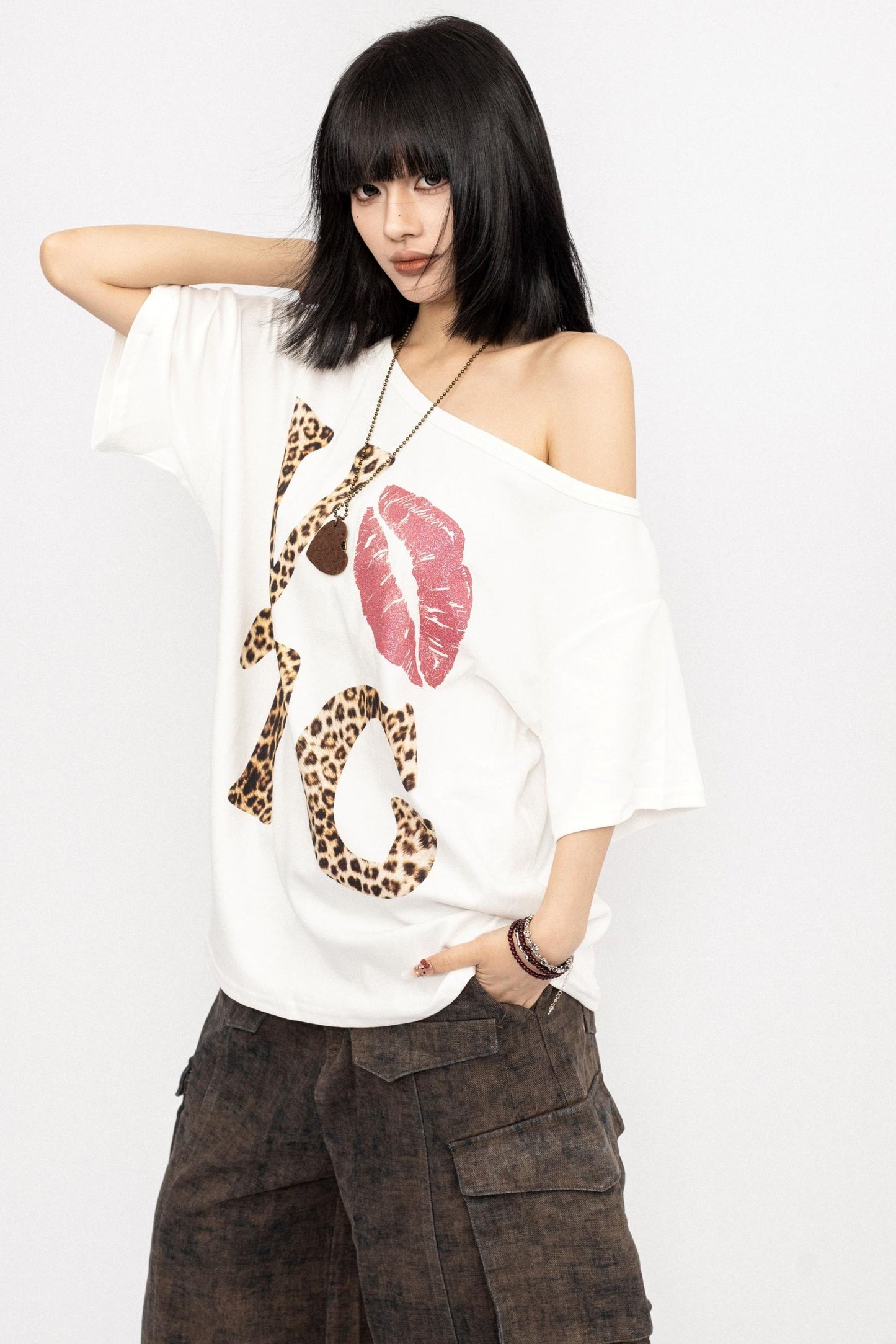 Vintage Leopard Peplum Tee