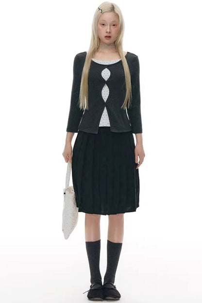 Reversible Faux Sleeve Top