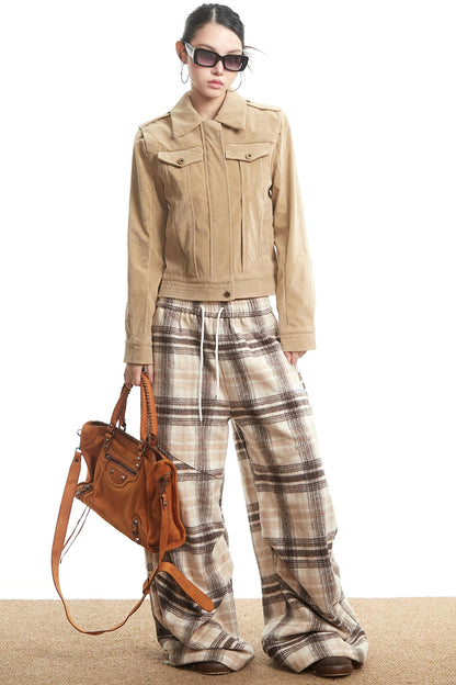 Korean Khaki Long Sleeve Jacket