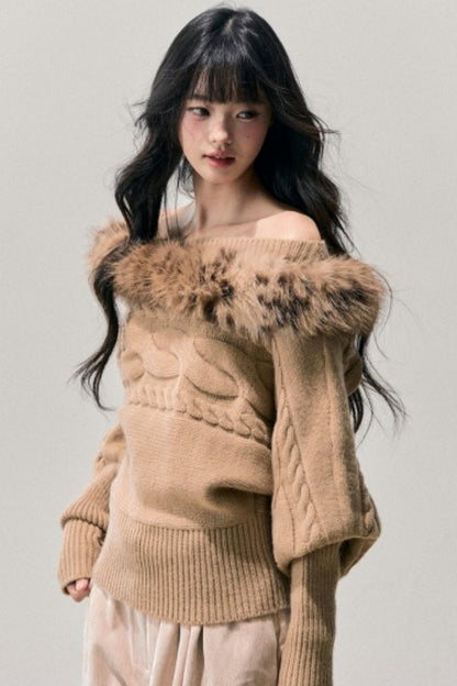 Tea Fragrance Mohair Sweater