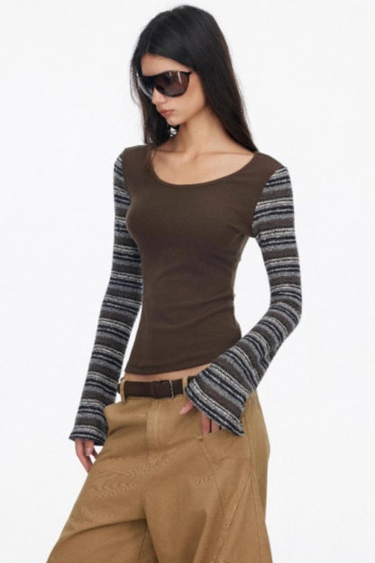 Stripe Slim Long Sleeve T-Shirt