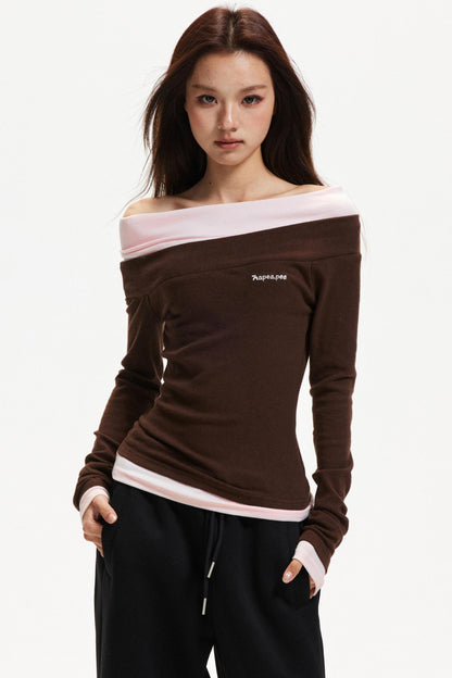 One-Shoulder Knitted Top