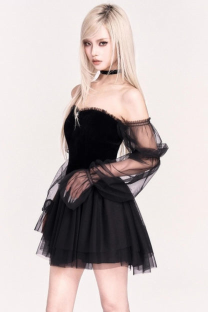 Velvet Waist Slimming Exquisite Dress