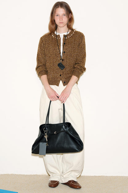 Floral Yarn Knitted Cardigan