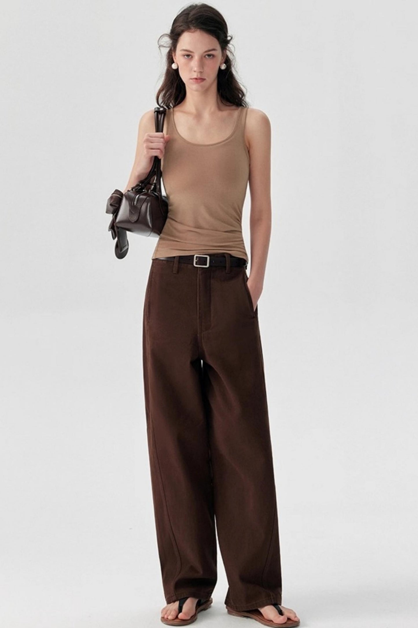 Red Cowhide Shoulder Bag