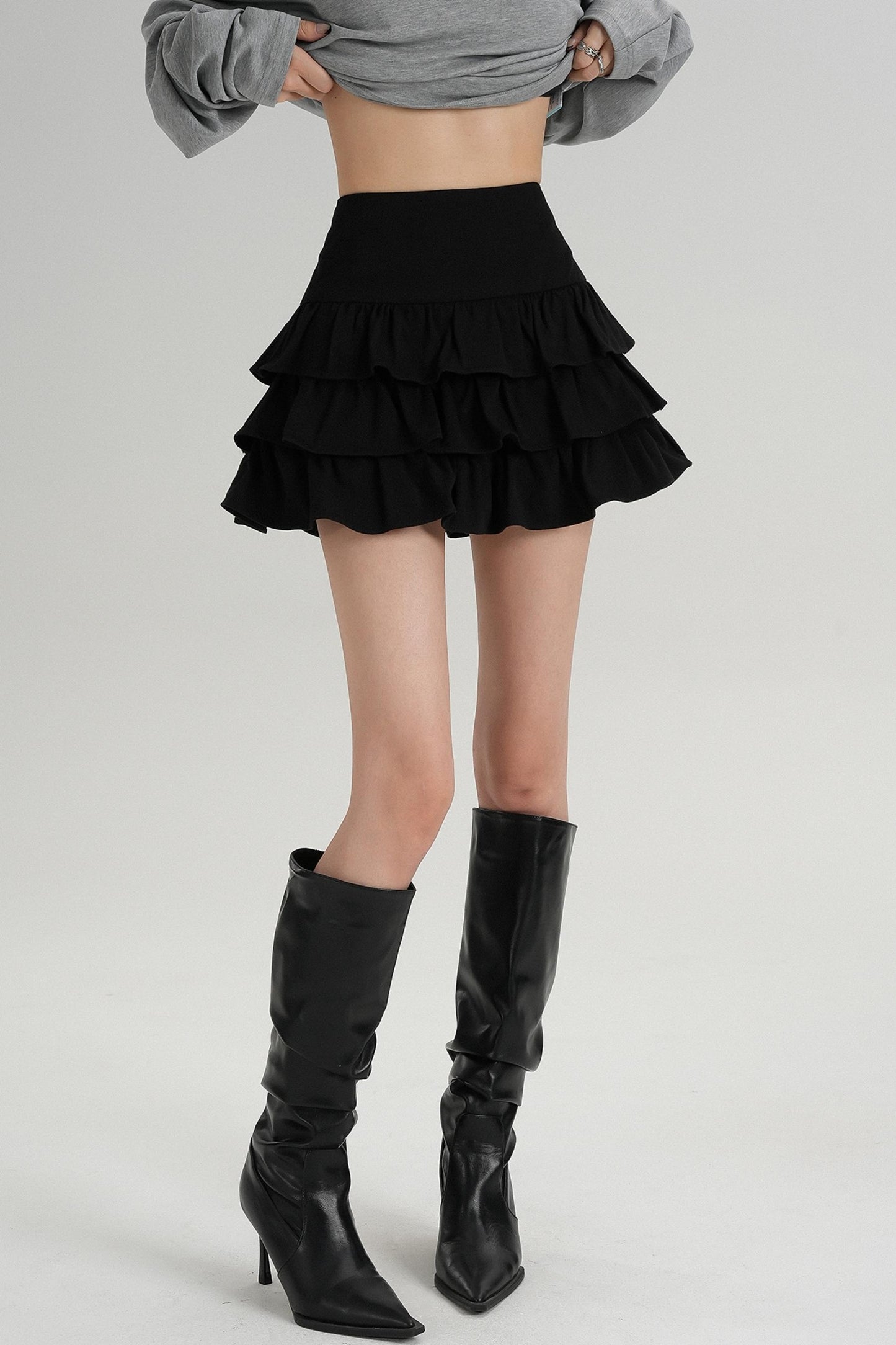 Classic High Waisted Pleated Skirt