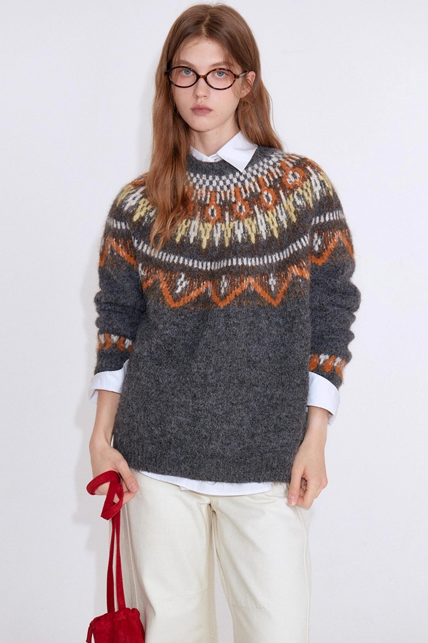 Fair Isle Jacquard Wool Sweater