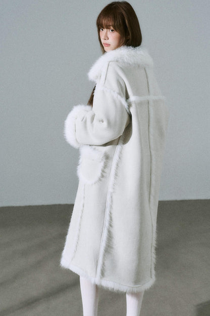 Sweet Silver Grey Fur Jacket