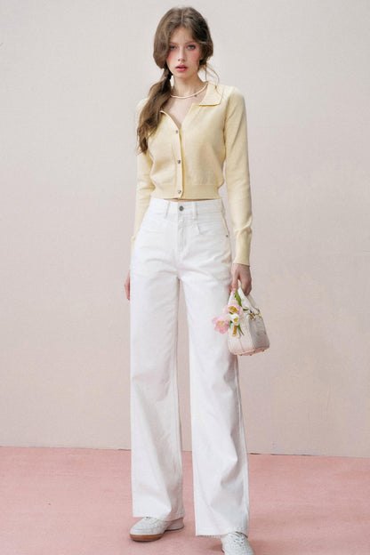 Narcissus Yellow Glow Knit Cardigan