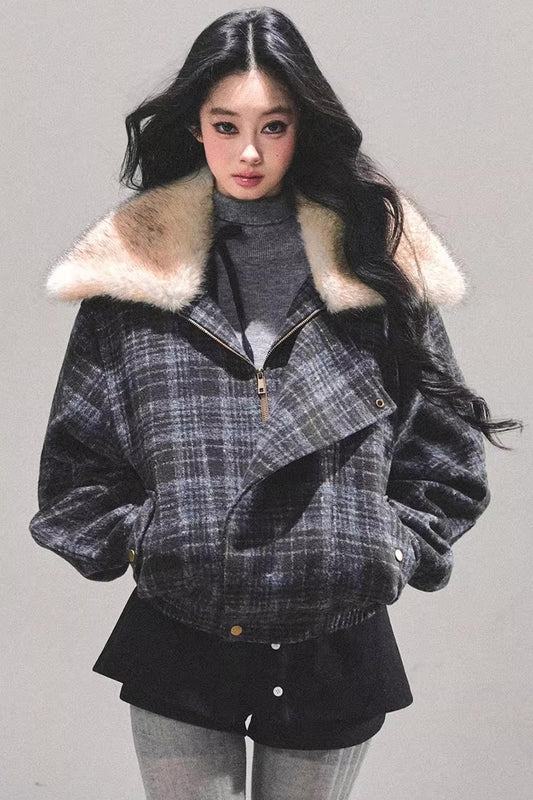 Hepburn Plaid Quilted Jacket