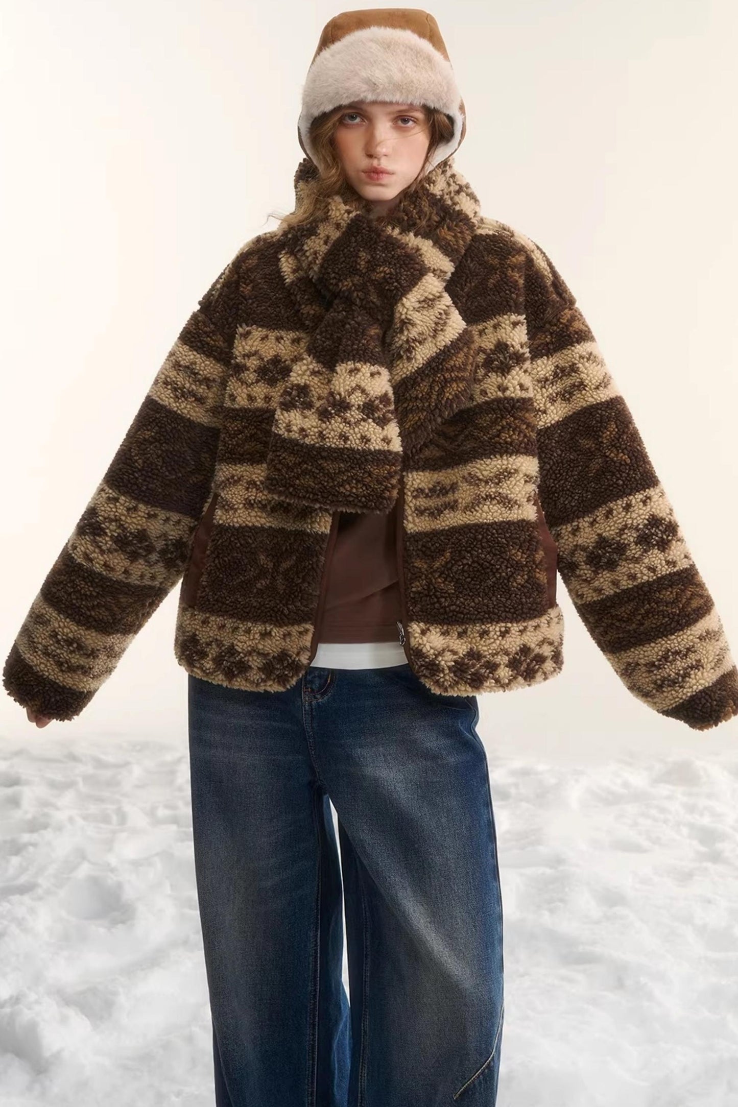 Reversible Fair Isle Fleece Jacket Set