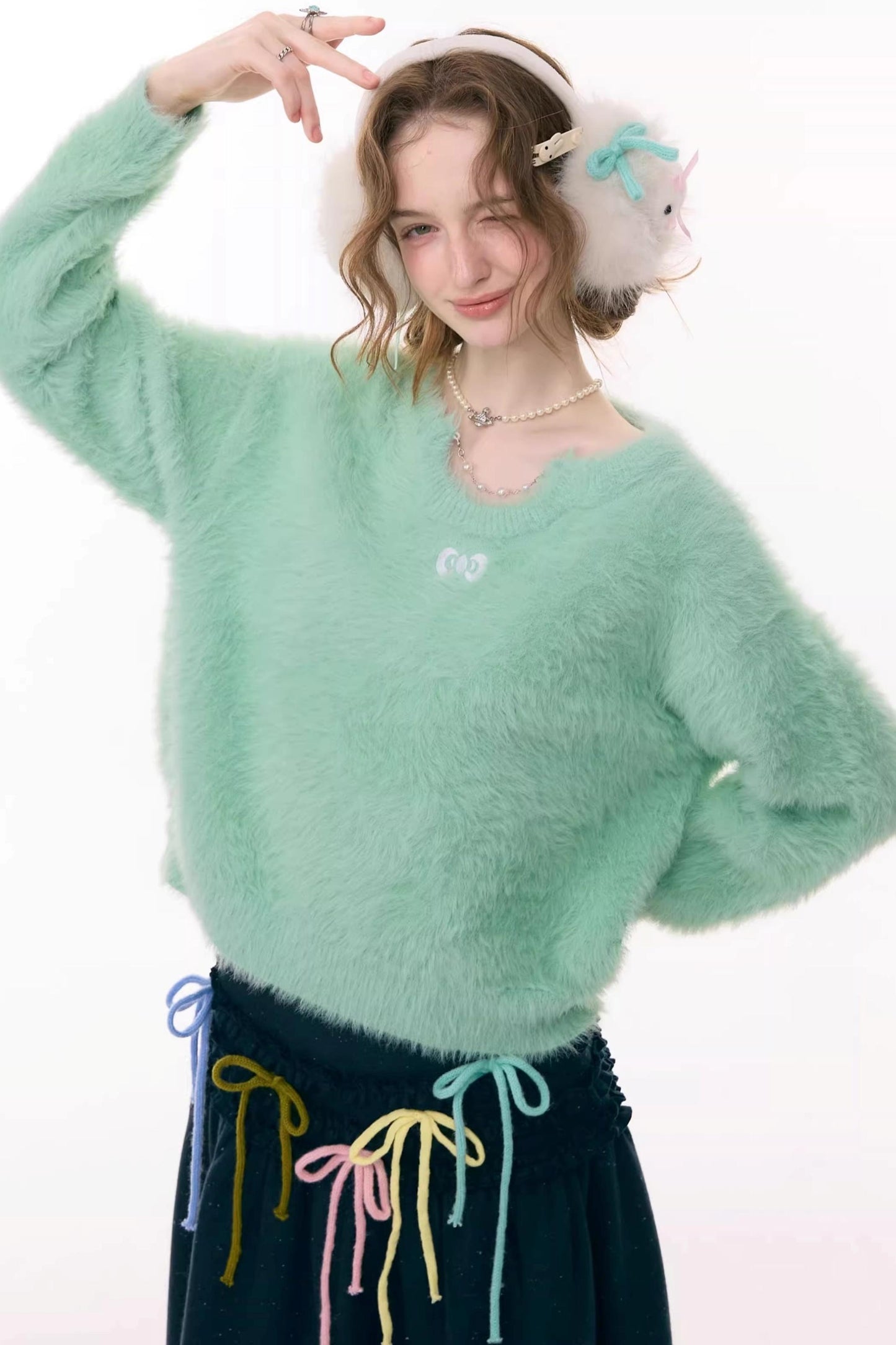 Soft Cloud Bow Sweater