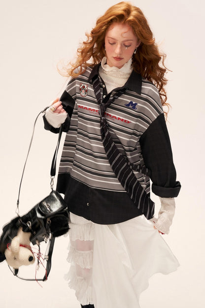 Vintage Striped Polo Shirt