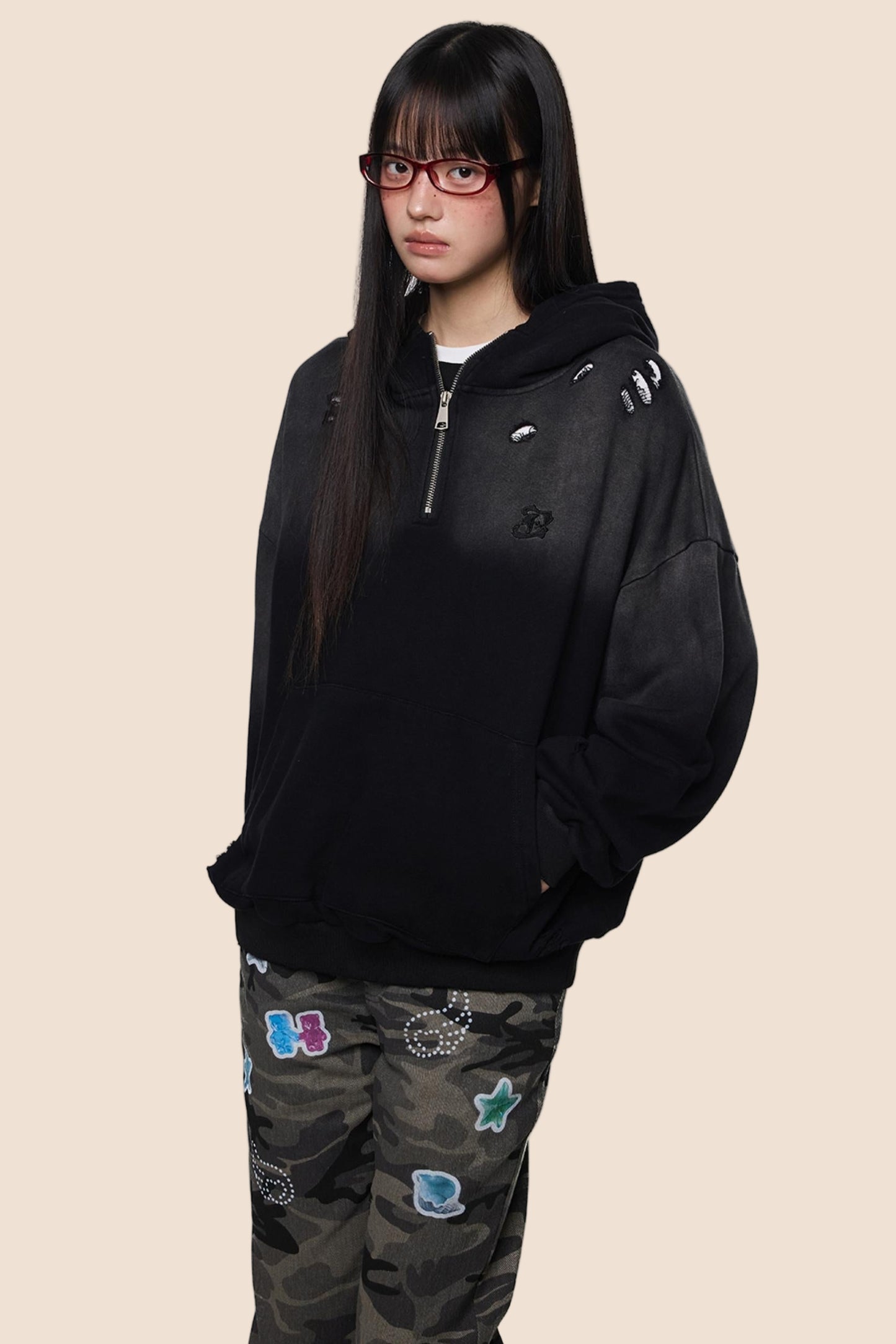 Vintage Distressed Sweat Jacket