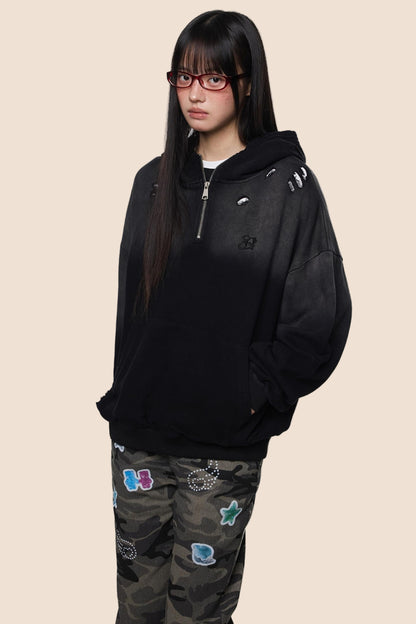 Vintage Distressed Sweat Jacket