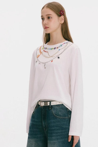 End of Summer Chain Print Top