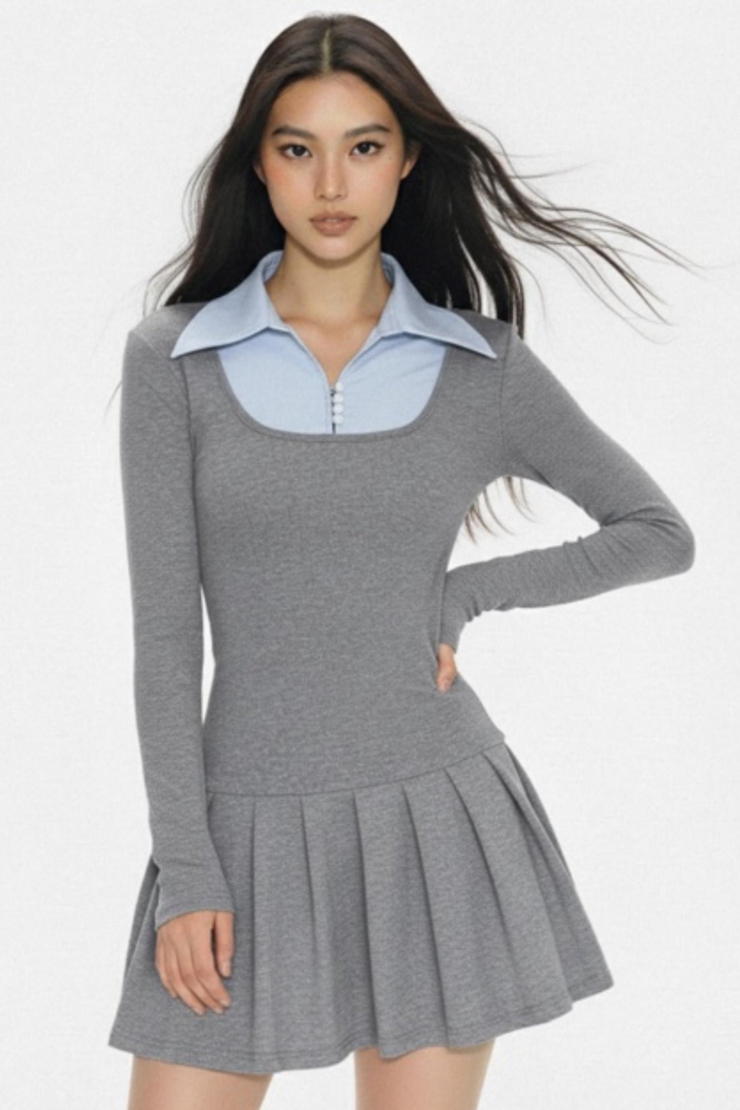 Color-Block Layered Dress