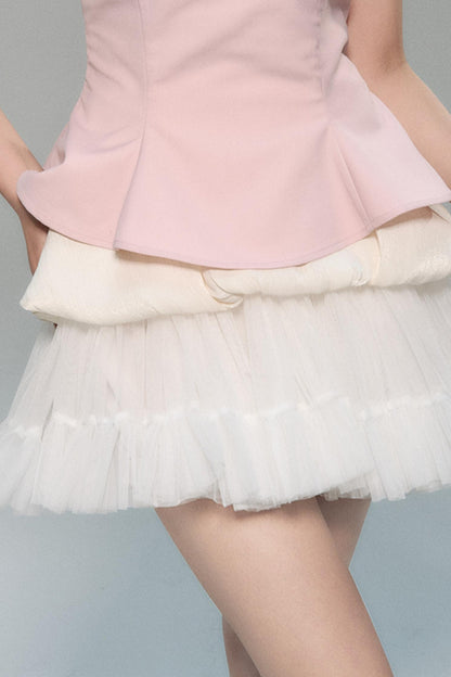 Fluttering High Waist A-Line Skirt