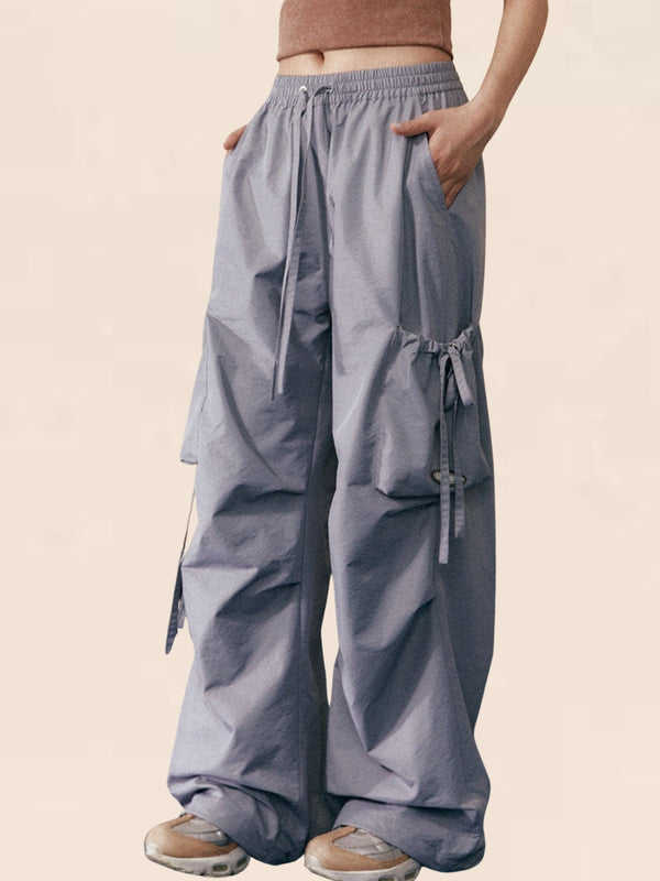 American Retro Drawstring Loose Drap Pants